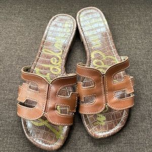 SAM EDELMAN Bay Sandals, Saddle Vaquero Leather, 8M